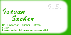 istvan sacher business card